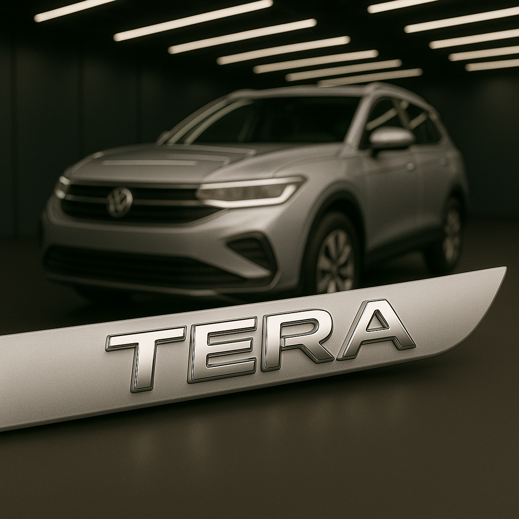 Frisos Laterais Volkswagen TERA 2025 – Modelo Ponta Facão em Todas as Cores