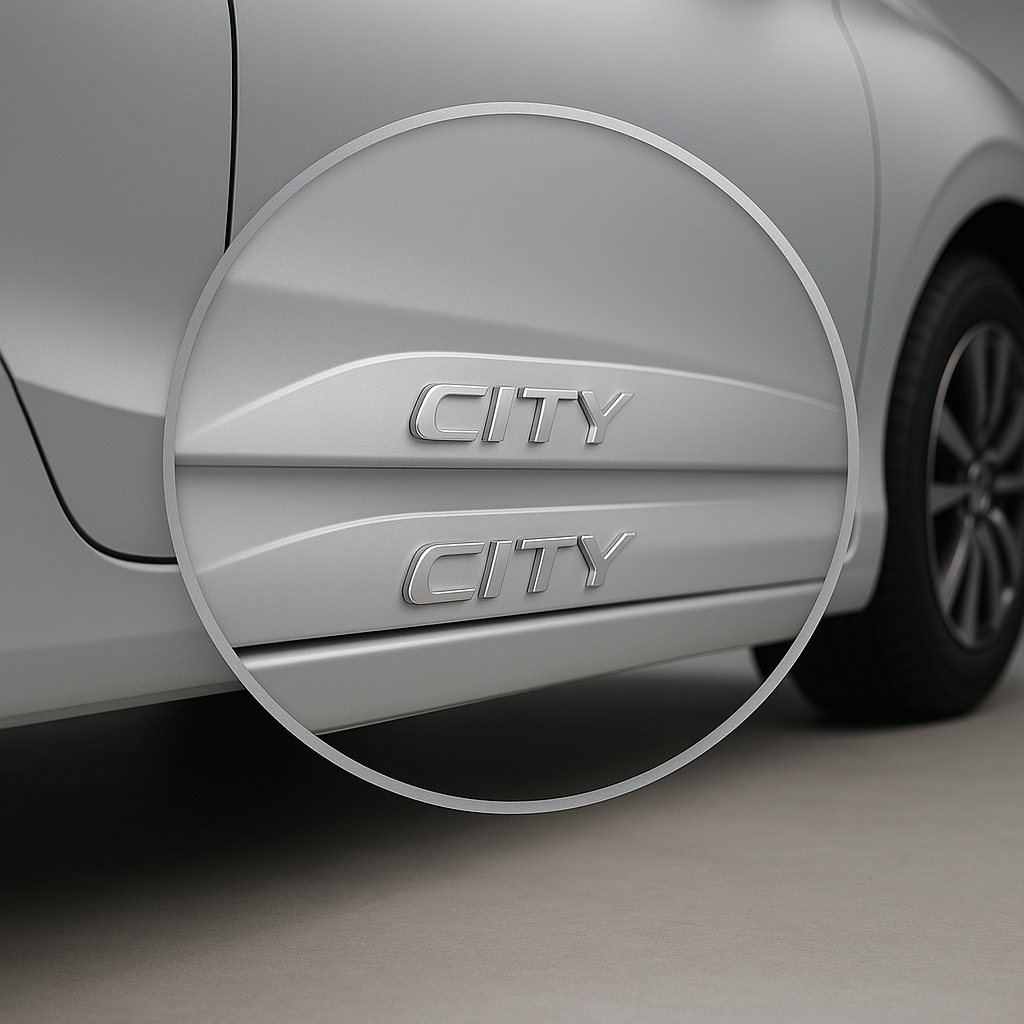 Frisos Laterais Honda City 2022 a 2025 – Modelo Ponta Facão em Todas as Cores