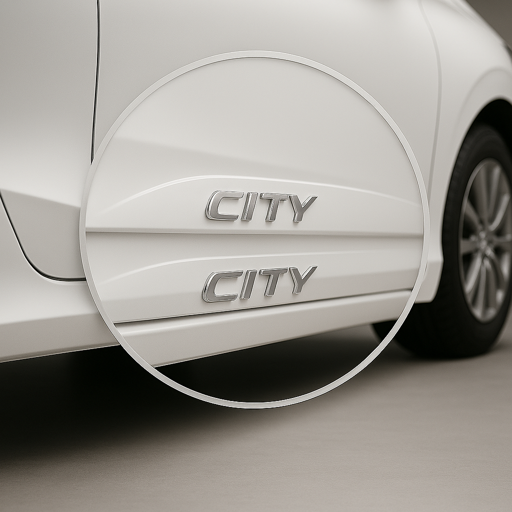 Frisos Laterais Honda City 2022 a 2025 – Modelo Ponta Facão em Todas as Cores