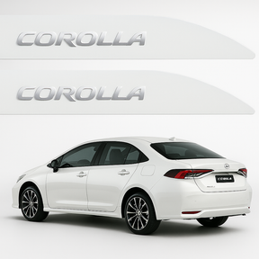 Frisos Laterais Toyota Corolla  2020 a 2025 – Modelo Ponta Facão em Todas as Cores