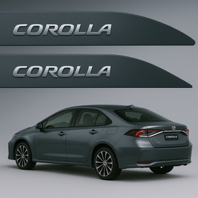 Frisos Laterais Toyota Corolla  2020 a 2025 – Modelo Ponta Facão em Todas as Cores
