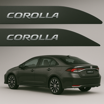 Frisos Laterais Toyota Corolla  2020 a 2025 – Modelo Ponta Facão em Todas as Cores