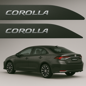 Frisos Laterais Toyota Corolla  2020 a 2025 – Modelo Ponta Facão em Todas as Cores
