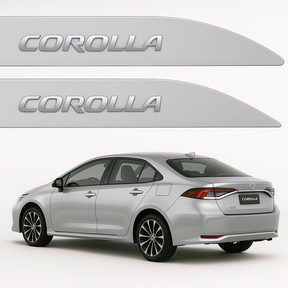 Frisos Laterais Toyota Corolla  2020 a 2025 – Modelo Ponta Facão em Todas as Cores