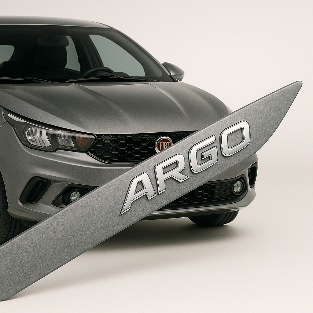 Friso Lateral -Fiat ARGO Cinza Silverstone¨2017 a 2025¨.( Ponta Facão )