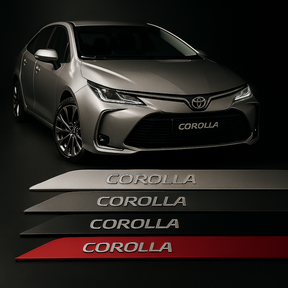 Friso Lateral -Toyota Corolla Prata Super Nova¨2020 a 2025¨  ( Ponta Facão )