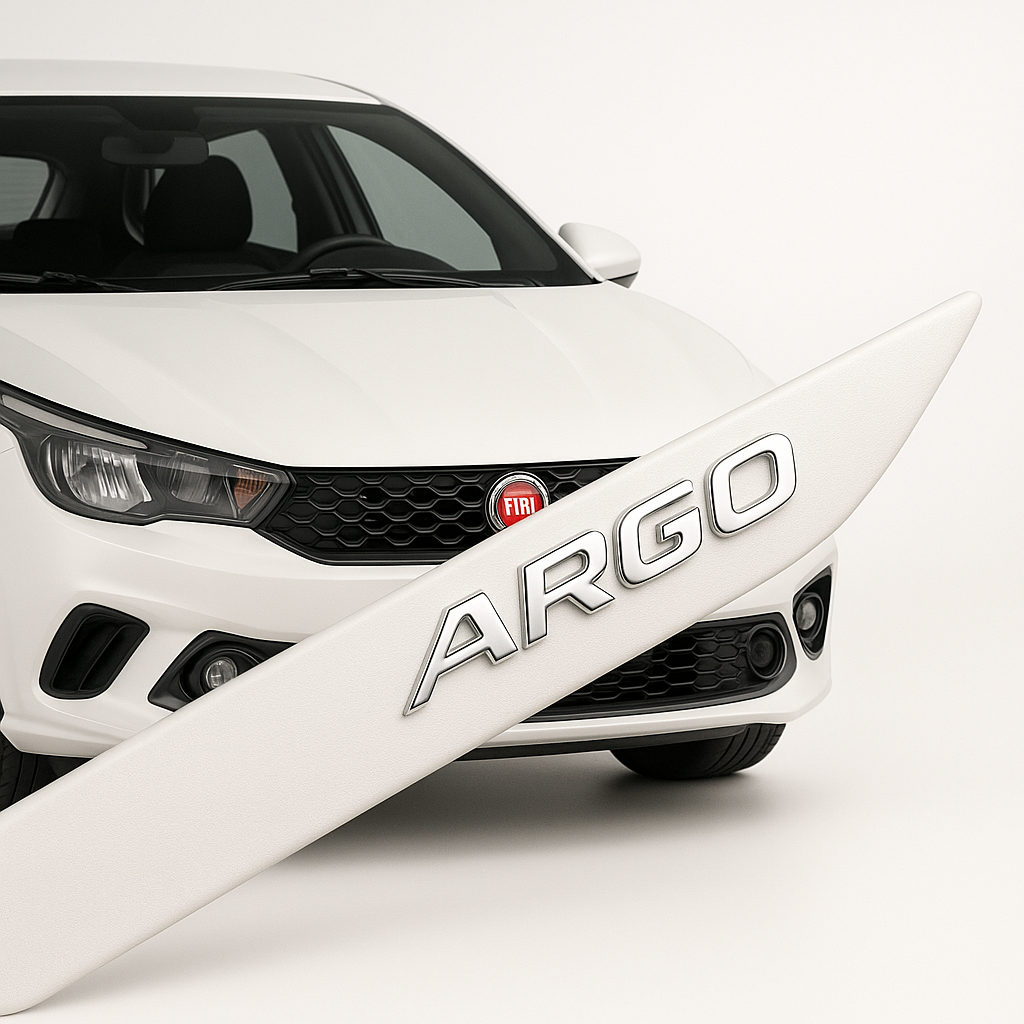 Friso Lateral -Fiat ARGO Branco Banchisa  ¨2017 a 2025¨. ( Ponta Facão )