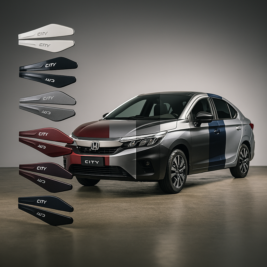 Frisos Laterais Honda City 2022 a 2025 – Modelo Ponta Facão em Todas as Cores