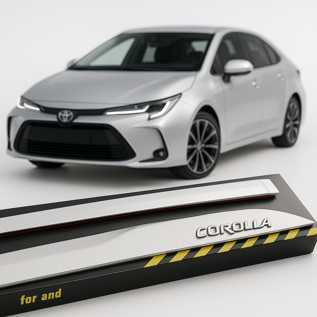 Friso Lateral -Toyota Corolla Prata Super Nova¨2020 a 2025¨  ( Ponta Facão )